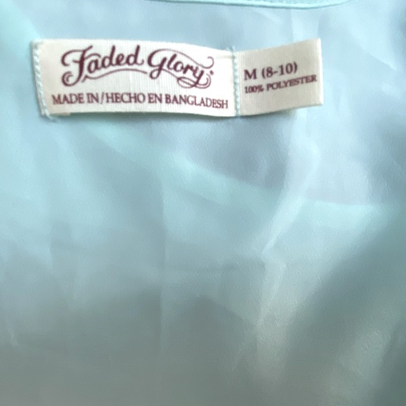💙FADED GLORY 💙sleeveless top in Aqua. Size 7/8(medium). - Picture 6 of 8